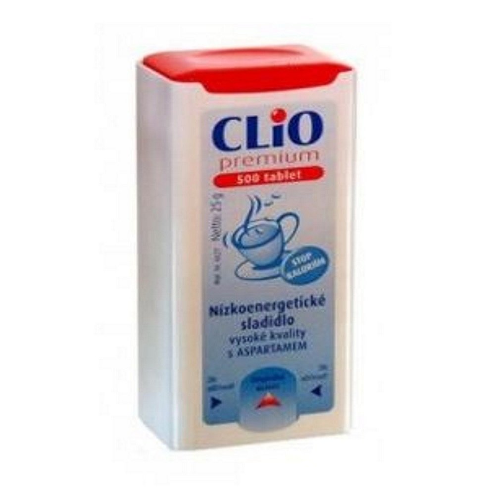 CLIO-Premium tbl. 500 nízkoenergetické sladidlo s aspartamem + dáv