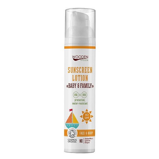 WoodenSpoon Opalovací tělové mléko Baby & Family SPF 30 100ml