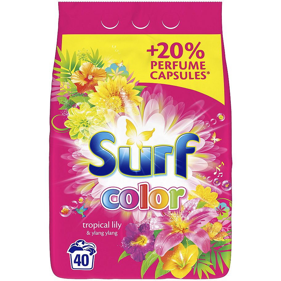 SURF Color Tropical 2,8 kg (40 dávek) - prací prášek na barevné prádlo