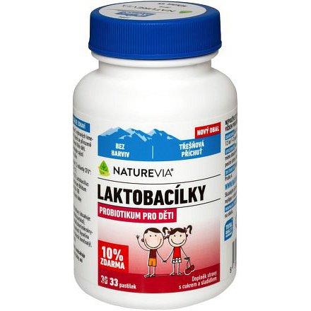 Swiss NatureVia Laktobacílky třešňové 33 pastilek