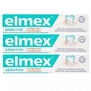 Elmex Sensitive pasta pro citlivé zuby 3 x 75 ml