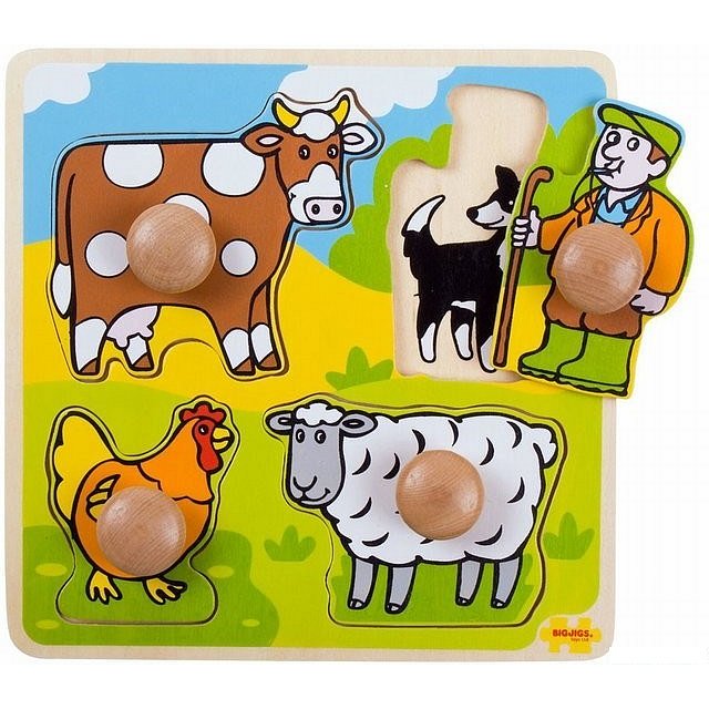 Bigjigs Toys Vkládací puzzle farma
