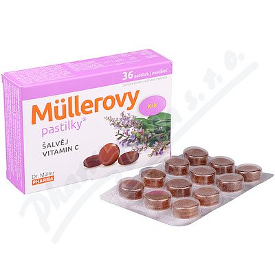 Müllerovy pastilky se šalvějí 36ks CZ/SK - II. jakost