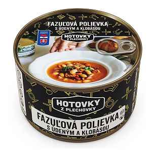 HOTOVKY Z PLECHOVKY Fazolová polévka s uzeným masem a klobásou 4 porce