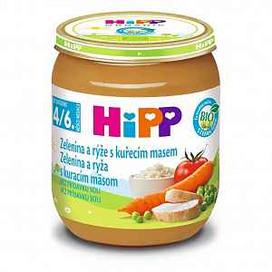 HIPP BABY MENU Zeleninová omáčka s rýží a kuřetem 125g