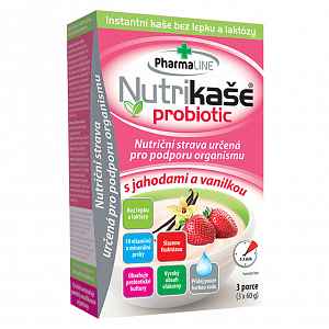 Nutrikaše probiotic s jahodami a vanilkou 180g (3x60g)