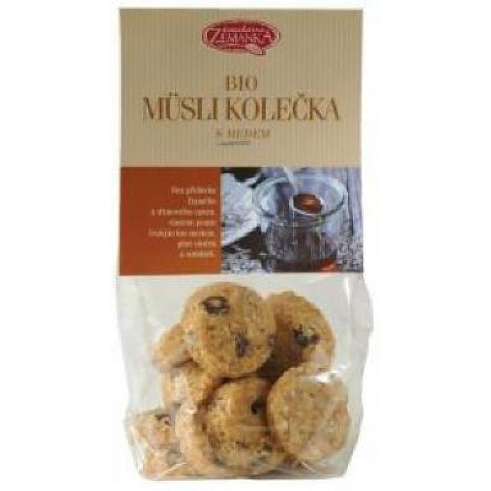 Biopekárna Zemanka Müsli kolečka bio s medem 100 g