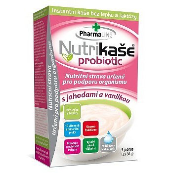 Nutrikaše probiotic s jahodami a vanilkou 180g (3x60g)