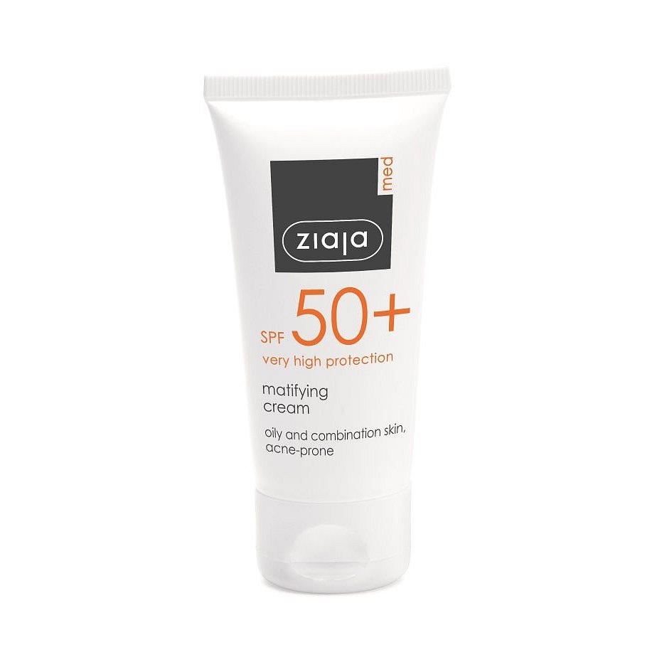 Ziaja Med Ochranná kúra SPF 50+ Matující krém pro mastnou smíšenou pleť 50 ml