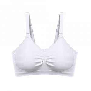 Babyono Kojící podprsenka s krajkou, bílá, E80-85 cm