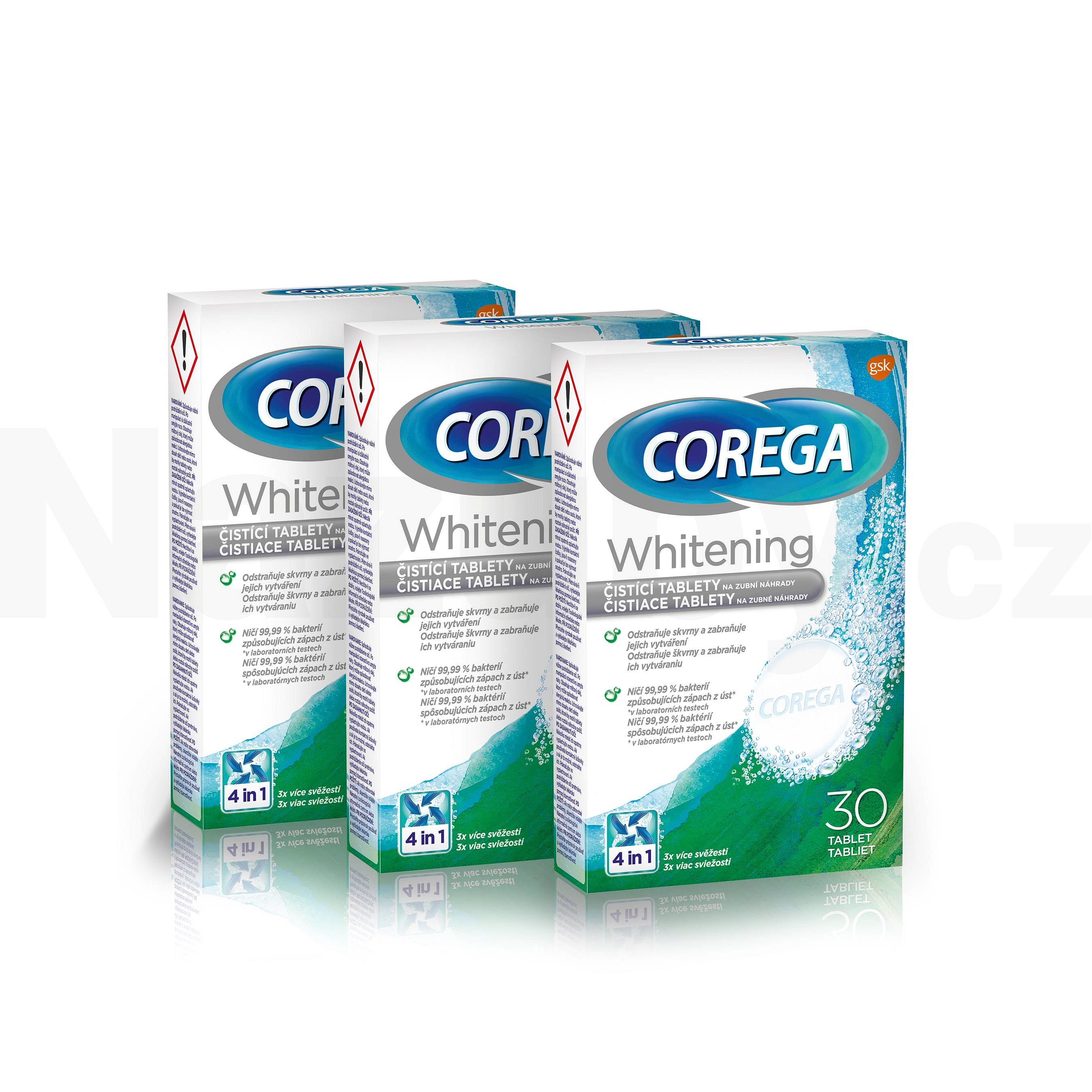 Corega Whitening tabs 3x30 ks 3x30 ks