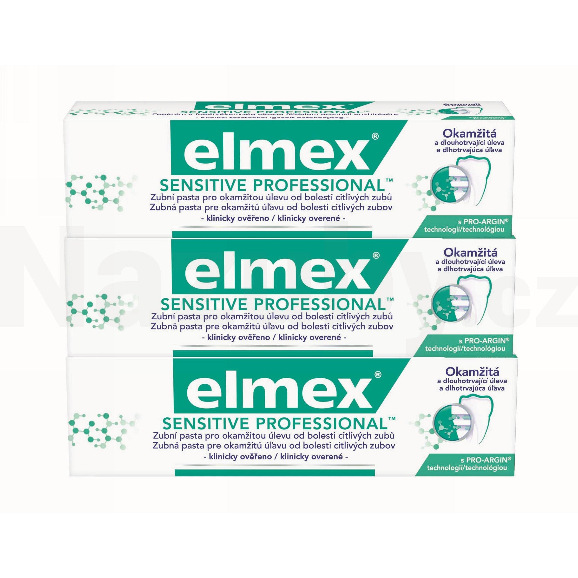 Elmex Sensitive Professional zubní pasta 3x75 ml