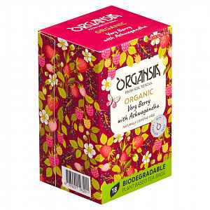 ORGANSIA Very berry with ashwagandha ovocno-bylinný čaj BIO 18 sáčků