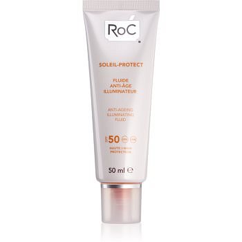 RoC Soleil Protect ochranný rozjaňující fluid proti stárnutí pleti SPF 50 50 ml