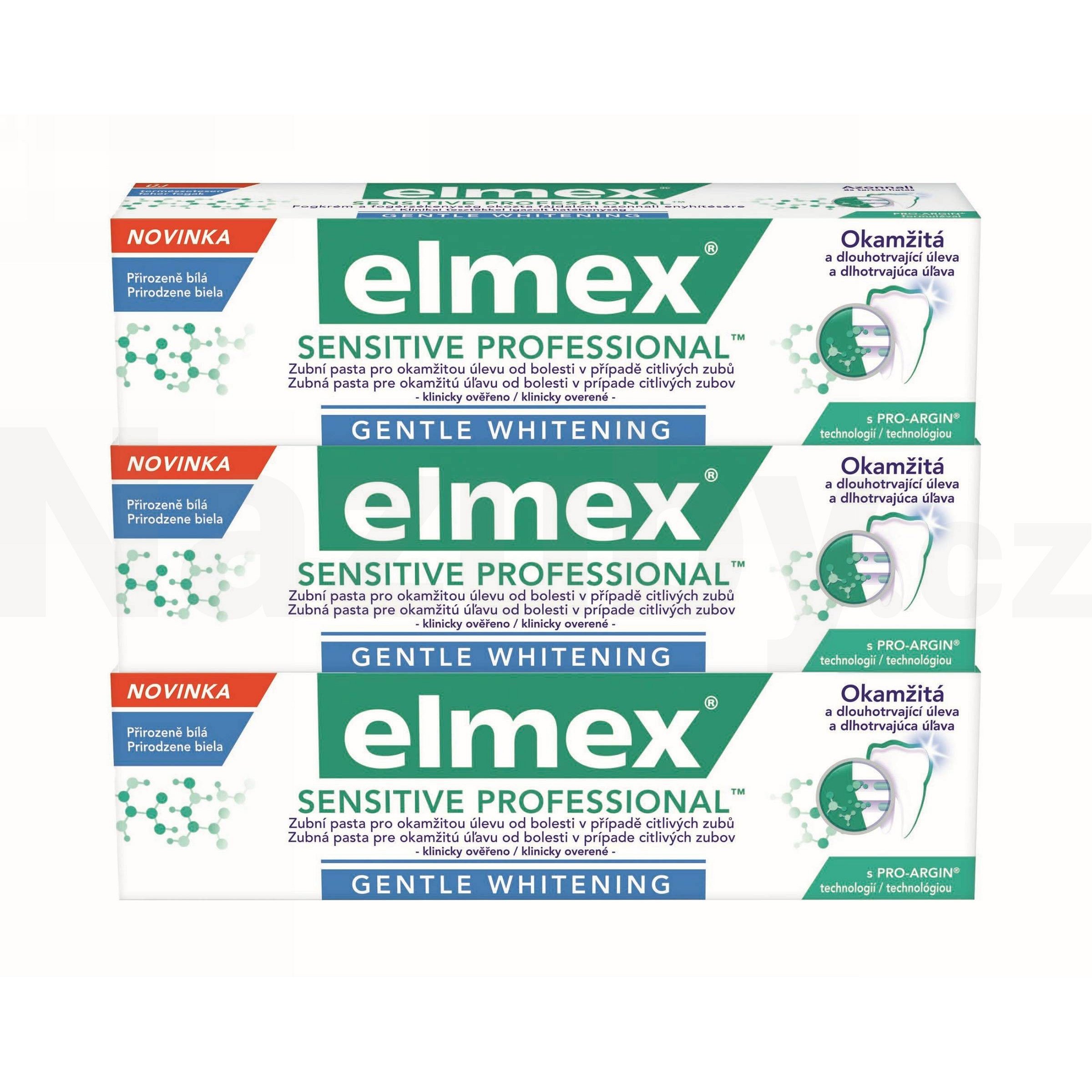 Elmex Sensitive Professional Gentle Whitening zubní pasta 3x75 ml