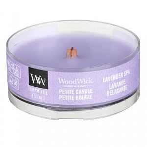 Aromatická malá svíčka s dřevěným knotem Lavender Spa 31 g