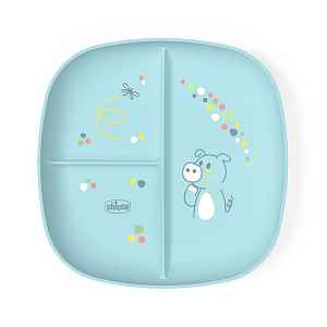 CHICCO Talíř dělený blue 12m+
