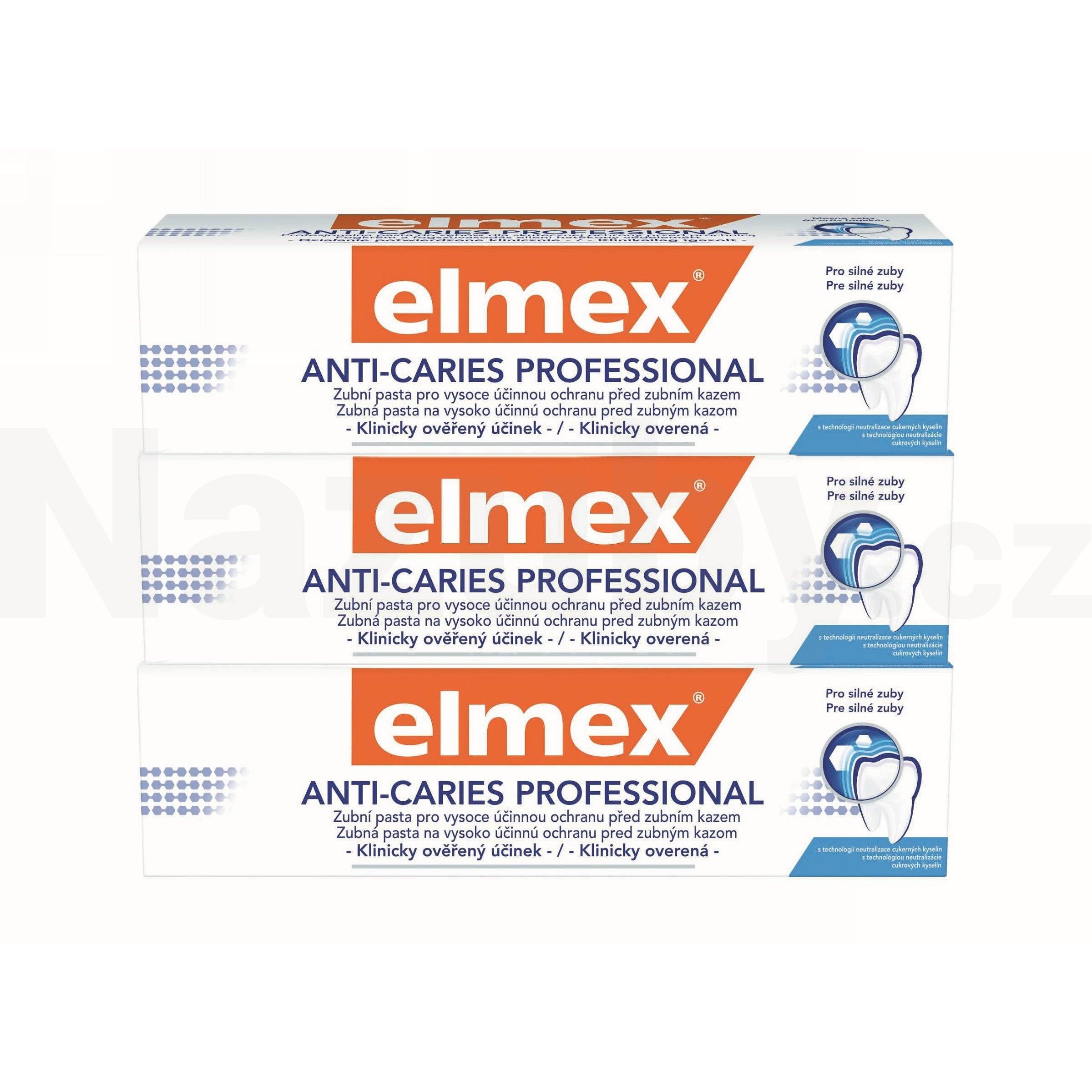 Elmex Caries Protection s aminfluoridem 3x75 ml