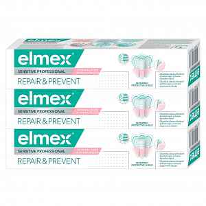 Elmex Sen.rof.Repair&Prevent zubní pasta 3x75 ml