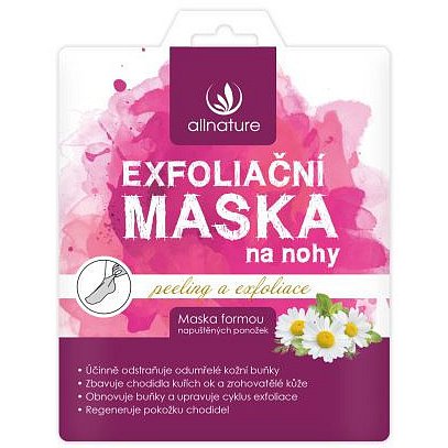 Allnature Maska exfoliační na nohy 40 ml (1 pár)