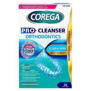 Corega Pro Cleanser Orthodontics čisticí tablety 30 ks