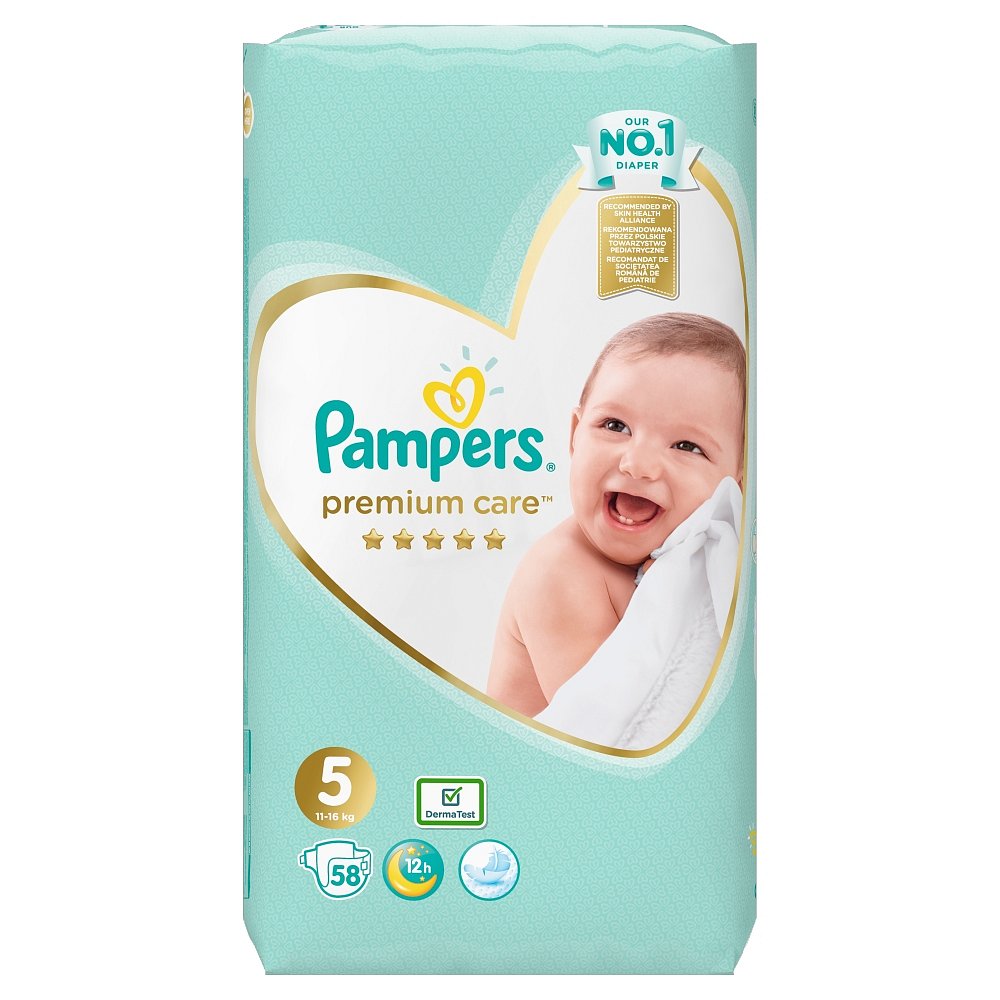 PAMPERS Premium Care vel.5 Jumbo Pack 11-16kg 58 ks