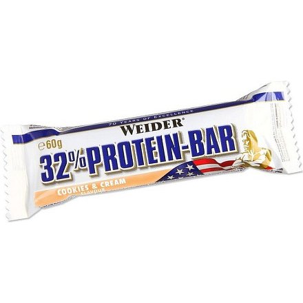 WEIDER, 32% Protein Bar, 60 g, Cookies&Cream