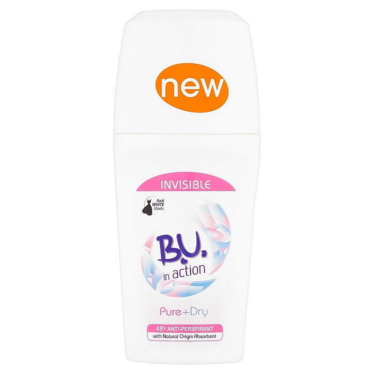 B.U. In Action Pure + Dry antiperspirant roll-on  50 ml