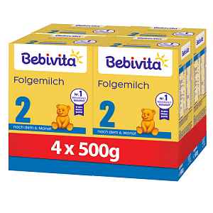 4x BEBIVITA Mléko 2 Instantní pokračovací mléčná výživa od uk. 6. měsíce, 500 g