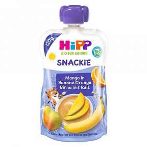 HiPP BIO Sport Hruška-Pomeranč-Mango-Banán-Rýže 120 g