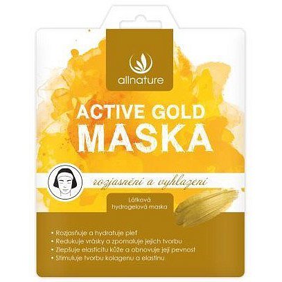 Allnature Maska Active Gold rozjasnění a vyhlazení 26g