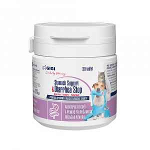 GIGI Stomach Support&Diarrhea Stop pro malé psy & kočky 30 tablet