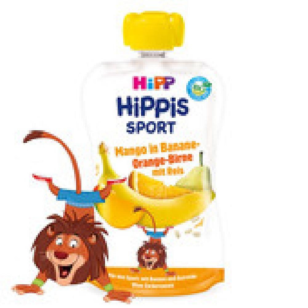 HiPP BIO Sport Hruška-Pomeranč-Mango-Banán-Rýže 120 g