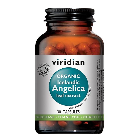 Viridian Icelandic Angelica Organic (Andělika lékařská Bio) 30 kapslí