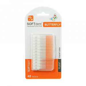 SOFTdent Butterfly dentální párátka Flexi Pick 48ks