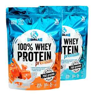 Lionlab 100 % Whey Protein 750 g AKCE 1+1 slaný karamel + kokos