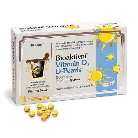 Bioaktivní Vitamin D 3 D Pearls orální tobolky 40