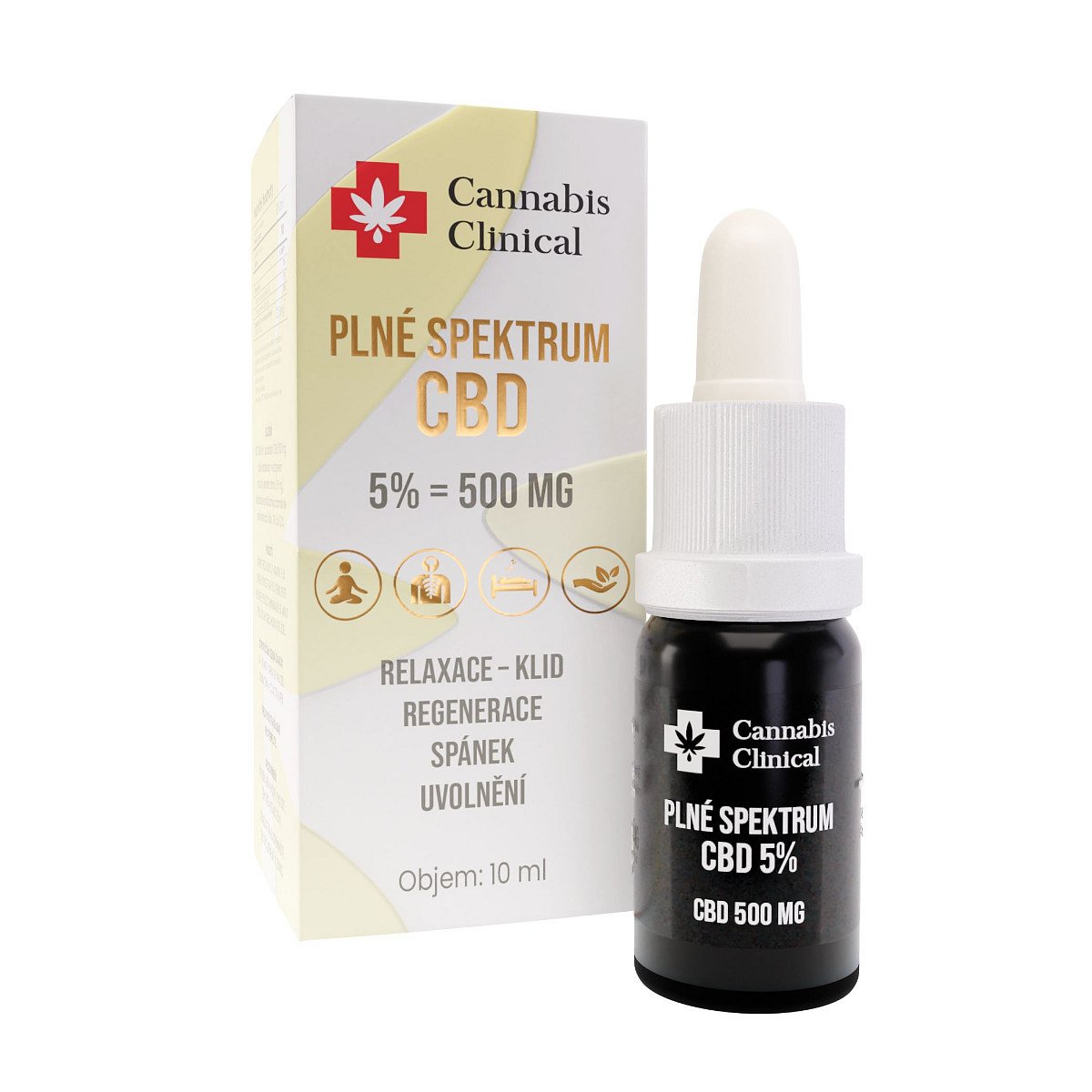 Cannabis Clinical Plné spektrum CBD olej 5% 10 ml