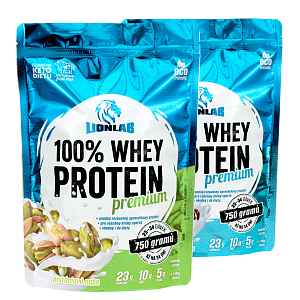 Lionlab 100 % Whey Protein 750 g AKCE 1+1 pistácie + kokos