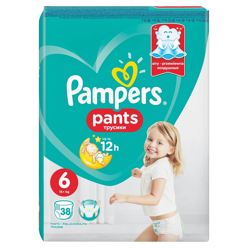 PAMPERS Pants vel.6 VPP 15+kg 38 ks