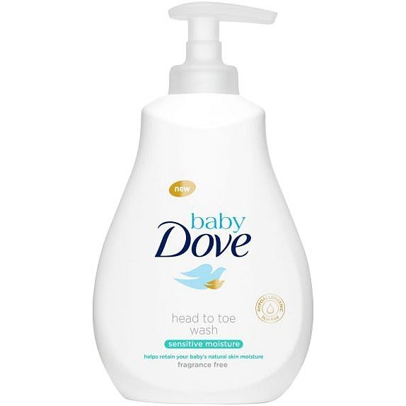 BABY DOVE Sensitive Mycí gel pro celé tělo i vlásky, 400 ml