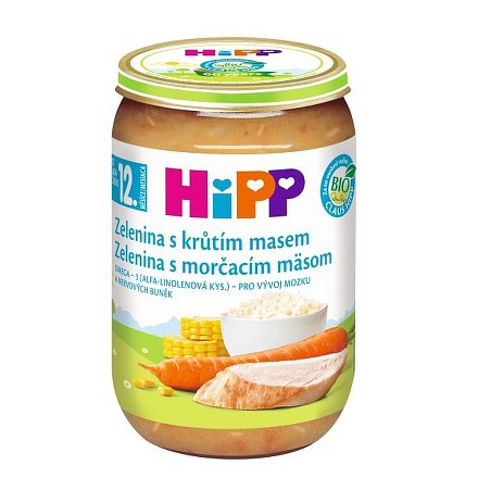 HIPP DĚTSKÉ MENU Zelenina s krocaním masem 220g