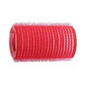 Natáčky na vlasy Duko Velcro pr.33 mm, 6 ks - samodržící, červené (15/4)