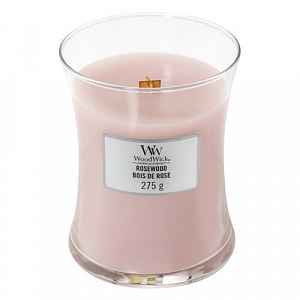 Woodwick Rosewood vonná svíčka s dřevěným knotem 275 g