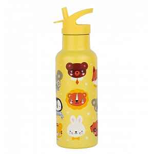 A Little Lovely Company nerezová láhev na pití, 500 ml - zvířecí kamarádi