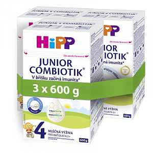 HiPP 4 Junior Combiotik mléčná výživa 600g - balení 3 ks