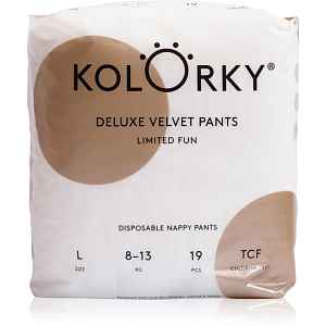 Kolorky Deluxe Velvet Pants Limited Fun plenkové kalhotky jednorázové velikost L 8-13 kg 19 ks