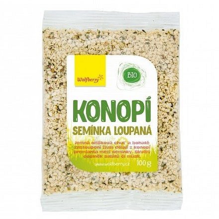 Konopné semínko loupané BIO 100 g Wolfberry*