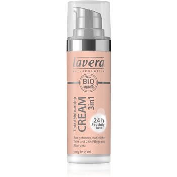 Lavera Tinted Cream tónující hydratační krém 3 v 1 odstín 00 Ivory Rose 30 ml