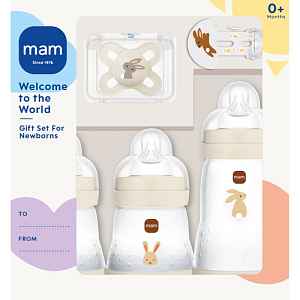 MAM Welcome to the World 0m+ dárková sada pro miminka Beige 1 ks